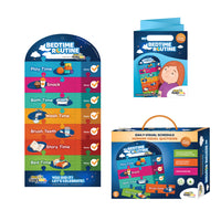 Easy Daysies My Bedtime Routine 16-Piece Customizable Puzzle Box-Visual schedules help kids become more cooperative, confident, and independent