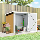Outsunny 5' x 3' Metal Storage Shed - Yellow-Sloped roof design prevents water build-up
