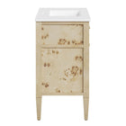 Modway Elysian 36" Wood Bathroom Vanity - White/Burl-Mango Wood Construction