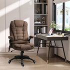 Vinsetto Massage Office Chair with 6-Point Vibration - Brown-Controlled by wired remote controller, with side pocket for storage