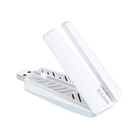 D-Link BE6500 Tri-Band Wi-Fi 7 USB Adapter-Upgrade your PC to Wi-Fi 7: When paired with a compatible tri-band Wi-Fi 7 router (such as the R95), this adapter helps unlock the 6 GHz band and next-gen Wi-Fi 7 features, including wider channels, MLO, and advanced modulation, for faster speeds and lower latency