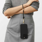 Ideal of Sweden Phone Wristlet Strap - Black-Includes a ring and an attachment patch to connect to your phone case (phone cases are sold separately)