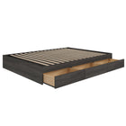 Nexera 3-Drawer Storage Bed Frame - Queen Size - Bark Grey-Can be paired with different Nexera queen size headboards to create a complete bed set. (sold separately)