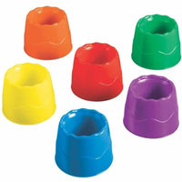 Prang Stable Water Pot Paint Cups - Assorted Colours - 6 Pack-Stable Water Pot