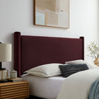 Modway Rael Performance Velvet Queen Headboard - Mulberry-Upholstered Posts