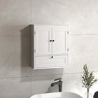 HOMCOM Medicine Cabinet with Adjustable Shelf - White-Wall-mounted design saves valuable floor space