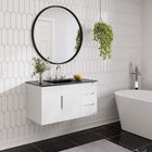 Modway Vitality 36" Bathroom Vanity - White/Black-MDF and Particleboard Construction