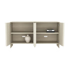 Manhattan Comfort Novara 60" Contemporary 4-Door Sideboard - Whitewashed Oak-10