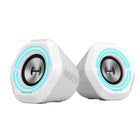Hecate by Edifier G1000 Bluetooth Multi-Input Gaming Stereo Speakers with RGB Lights - White-12 patterns of RGB ambient lighting effects are designed for pc speakers, to personalize your desktop and enhance your gaming and auditory experience