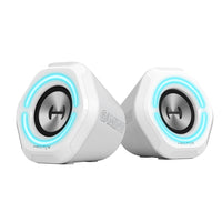 Hecate by Edifier G1000 Bluetooth Multi-Input Gaming Stereo Speakers with RGB Lights - White-12 patterns of RGB ambient lighting effects are designed for pc speakers, to personalize your desktop and enhance your gaming and auditory experience