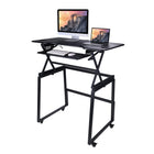 Rocelco Floor Stand with Casters for DADR40 and DADR46 - Black-FREE UP SPACE: Mounting your DADR-40 or DADR-46 desk riser on the Floor Stand can free up space on your current desk and even allows you to create your own L desk configuration