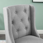 Modway Baronet Tufted Button Upholstered Fabric Counter Stool - Light Gray-Dense Foam Padding