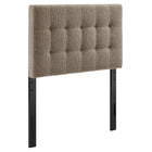 Modway Lily Upholstered Twin Size Headboard - Taupe-Chenille Fabric Upholstery