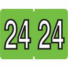 Pendaflex 2024 Yearly Label - Light Green - 500 Pack-Features crisp white numbers on a light green background, ensuring clear visibility and quick identification.