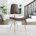 Modway Ponder Antique Faux Leather Dining Side Chair - Brown-Antique Faux Leather Upholstery