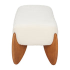 Zuo Charm Bench - Ivory-Dimensions: 18.3" L x 50.0" W x 17.7" H