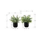 Monarch Specialties 11" Artificial Indoor Eucalyptus Grass - Table - Black Pots - Set of 2-These easy-care artificial plants are made from the highest quality materials and require no maintenance or watering, for a sustainable, environmentally friendly decorative accents that will last a lifetime