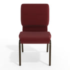 Flash Furniture HERCULES 18.5"W Stacking Church Chair in Burgundy Patterned Fabric with Gold Vein Frame-CA117 Fire Retardant Foam