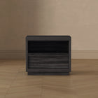 Manhattan Comfort Navis 26" Contemporary 1-Drawer Nightstand - Charcoal Grey-Home Assembly Required (All Hardware Included)