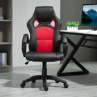 HOMCOM Racecar Style Office Chair - Red-Sturdy 5-Star base with supportive gas cylinder, can hold up to 264 lb (120 kg)