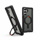 UAG Plasma XTE Rugged Kickstand Cell Phone Case with Magnets for Galaxy S26+ - Black/Orange-Featherlight Composite Construction