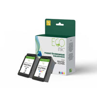 Ecoink PG275XL CL276XL Canon Remanufactured Ink Cartridge - Value Pack-Black and Color 