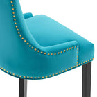 Modway Marquis Performance Velvet Dining Chairs - Blue - 2 Pack-9