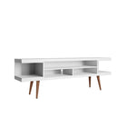 Manhattan Comfort Utopia 70.47" Modern TV Stand - White Matte-Fashionable Splayed Legs made from Solid Wood for Extra Durability