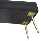HOMCOM Storage Bench for End of Bed - Black-Non-slip foot pads protect your floor from scratches 