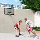 Soozier Wall Mounted Basketball Hoop-Shatterproof backboard, durable steel rim, and tear-proof net
