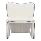 Zuo Novo Accent Chair - Ivory-Electroplated stainless steel leg