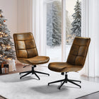 Homy Casa Relax Ergonomic Office Chair with Suede Fabric - Brown-9