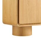 Modway Lumo 2-Door Curved Wood Accent Cabinet - Oak-10