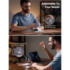 UGREEN 3-in-1 MagSafe Wireless Charger-Productivity enhancer: We designed The 3-in-1 charging station to charge three devices simultaneously using only one cable. It simplifies the charging process to the greatest extent, resulting in a cleaner and more spacious space. From now on, your desktop will no longer become messy because of the winding of various charging cables.