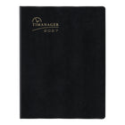 Blueline 2027 Timanager 13-Month 7-Day Weekly/Monthly Planner - 11" x 8-1/2" - Black-7-day planner with a monthly planner before each month. Weekday appointment schedule from 7:00 a.m. to 8:30 p.m. in 30-minute intervals