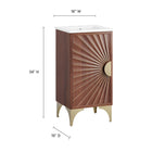 Modway Daylight 18" Bathroom Vanity - White/Walnut-Solid Mango Wood