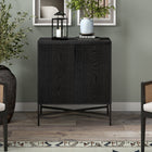 Hudson&Canal Brighton 28"W Accent Cabinet - Black Grain-Features easy assembly