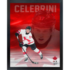 Frameworth Macklin Celebrini Hockey Canada 2026 Action Photo - Framed Print - 16" x 20"-Officially licensed Hockey Canada 2026 collectible featuring Macklin Celebrini in action. High-resolution 16 by 20 inch professionally framed photo display