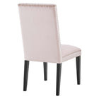 Modway Catalyst Performance Velvet Dining Side Chairs - Pink - Set of 2-Sinuous Spring Support