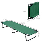 Outsunny Folding Camping Cot for Office Beach Home-The oxford fabric is held tightly in place by power coated steel frame