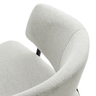Modway Nella Upholstered Heathered Chenille Dining Chairs - Newsprint/Black - 2 Pack-10