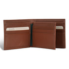 Champs Onyx Leather Center Wing Wallet - Brown-2 slot pockets