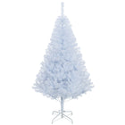 HOMCOM 5' Artificial Christmas Tree with 536 Branch Tips - White-Realistic leaves to give a full and lush look to the tree 