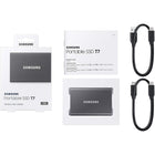 Samsung T7 1TB USB 3.2 Gen. 2 Portable Solid State Drive  - Grey-Solid aluminum unibody construction adds further protection, keeping your data safe from falls of up to 6 ft.
