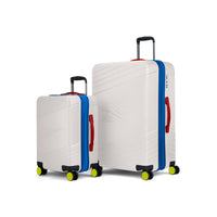Reebok GO Collection 2-Piece Hardside Luggage Set - White-Made of ABS and polycarbonate