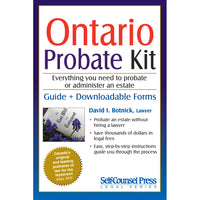 Self-Counsel Press Ontario Probate Kit [Digital Download]-Self-Counsel Press is the premier source for do-it-yourself law and small business books. Our books, ebooks, and form kits are designed to help you help yourself. All of our legal titles are written by lawyers who practise in the field they are writing about. Our business books are written by experts on the topic. People who have “been there, done that” in the businesses they write about, and know how to clearly and simply describe what they have lea