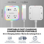 Bell+Howell 3-Outlet LED Power Station Surge Protector with 1 USB-A and 2 USB-C - 6' Cord-Power multiple devices at once