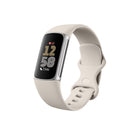 Google Fitbit Charge 6 Fitness Tracker - Porcelain/Silver Aluminum-YouTube Music controls