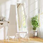 HOMCOM Full Length Mirror Free - 18.5" W x 58.25" H - White-Accessories: 4 stand fixing screws and nuts, 2 mirror fixing screws, 2 adjustment angle bolts