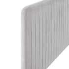 Modway Milenna Channel Tufted Performance Velvet King/California King Headboard - Light Grey-Multiple Mounting Positions